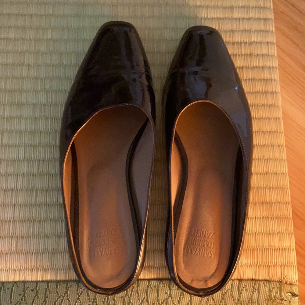 Maryam Nassir Zadeh patent leather mules